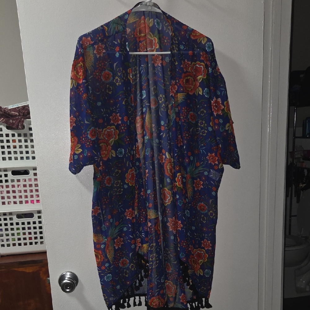 Sweet Rain Vibrant Blue Kimono